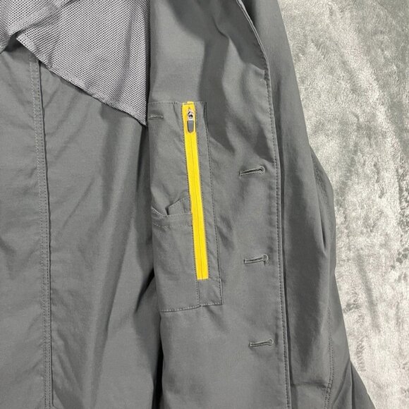 Eddie Bauer Travex Voyager Blazer Jacket Mens 40 Gray Nylon Stretch Travel - Picture 11 of 13